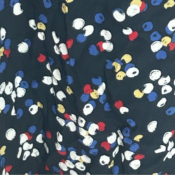 Zara Lexi Women’s Long Sleeve Midi Dress XS Black Multicolor Polka Dot Print - Picture 4 of 8